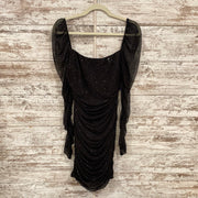 BLACK SPARLY SHORT DRESS