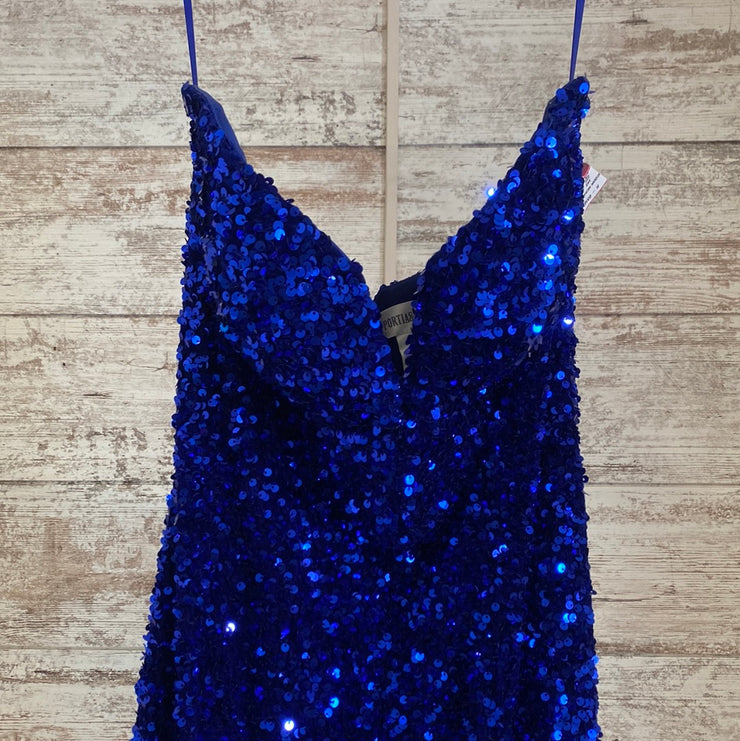 ROYAL BLUE SEQUIN MERMAID GOWN