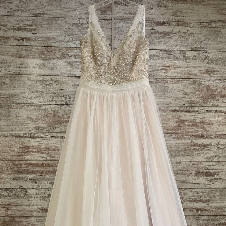 WHITE/NUDE WEDDING GOWN (NEW)