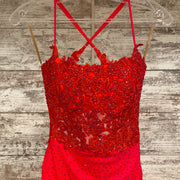 RED FITTED LONG DRESS (NEW)