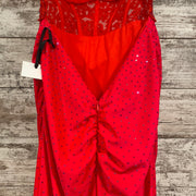 RED FITTED LONG DRESS (NEW)