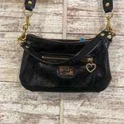 BLACK LEATHER POPPY CROSSBODY