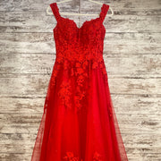 RED A LINE GOWN