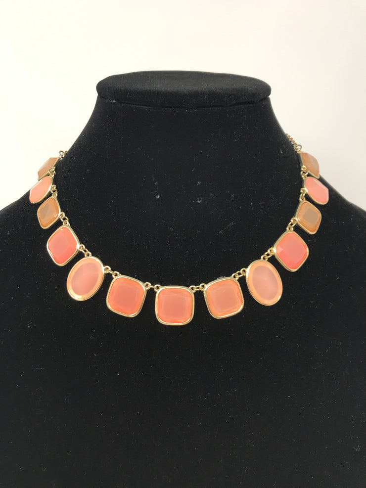 PINK/GOLD GEM NECKLACE