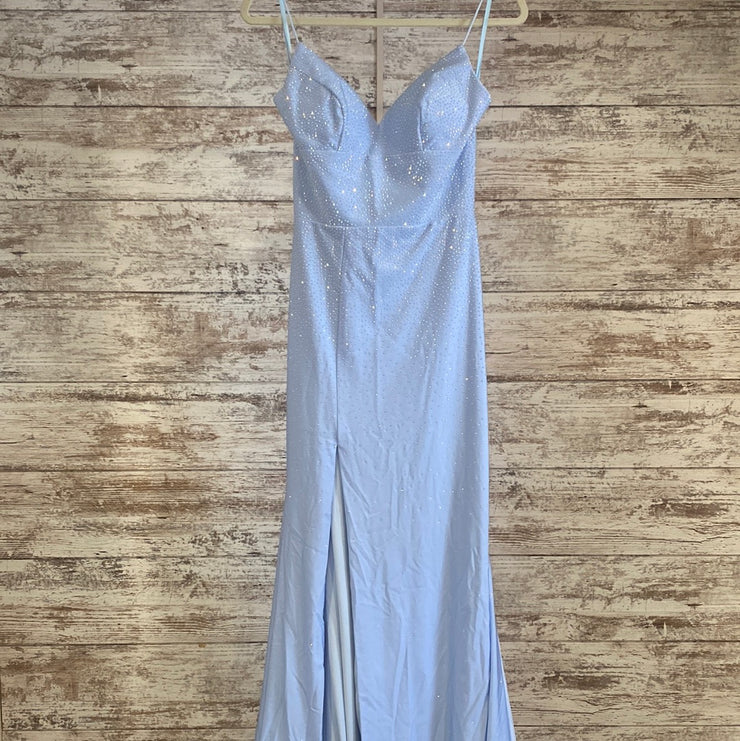 BLUE SPARKLY MERMAID GOWN-NEW