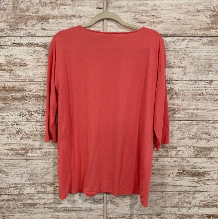 PEACH LONG SLEEVE TOP