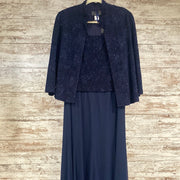 NAVY 2 PC. LONG DRESS SET