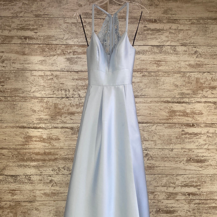 BLUE A LINE GOWN