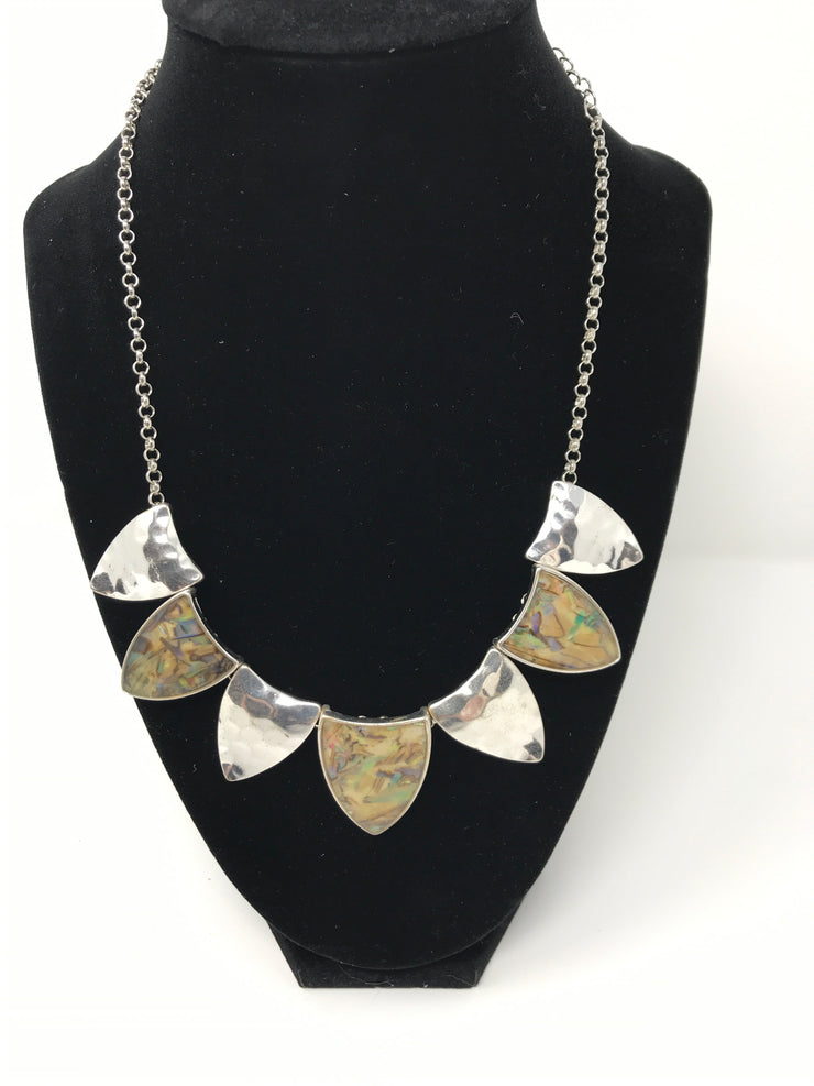 SILVER/MULTICOLOR PLATED NECK