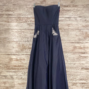 NAVY A LINE GOWN