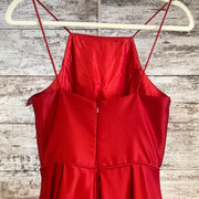 RED A LINE GOWN