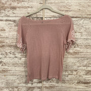 PINK/WHITE STRIPED TOP