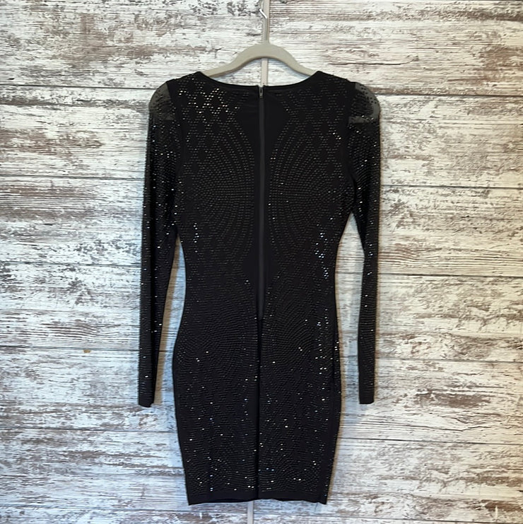 BLACK BEADED SHORT DRESS