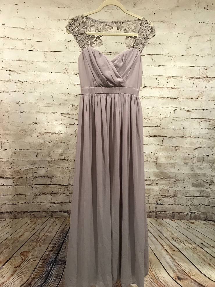 GRAY LONG EVENING GOWN (NEW)