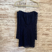 NAVY LACE SHORT DRESS