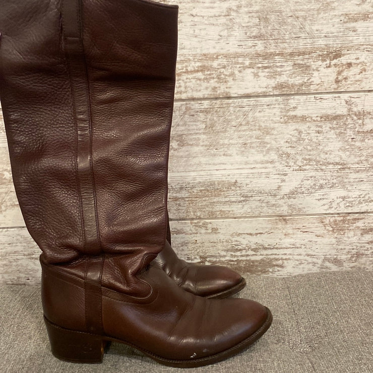 BROWN TALL LEATHER BOOTS $1095
