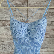 BLUE/FLORAL MERMAID GOWN