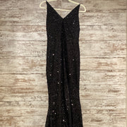 BLACK FULL SEQUIN LONG DRESS