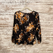 BLACK/ORANGE LONG SLEEVE TOP