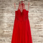 RED A LINE GOWN