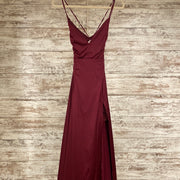 BURGUNDY LONG EVENING GOWN