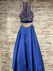 ROYAL BLUE 2 PC. A LINE GOWN