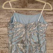 BLUE SEQUIN LONG GOWN (NEW)