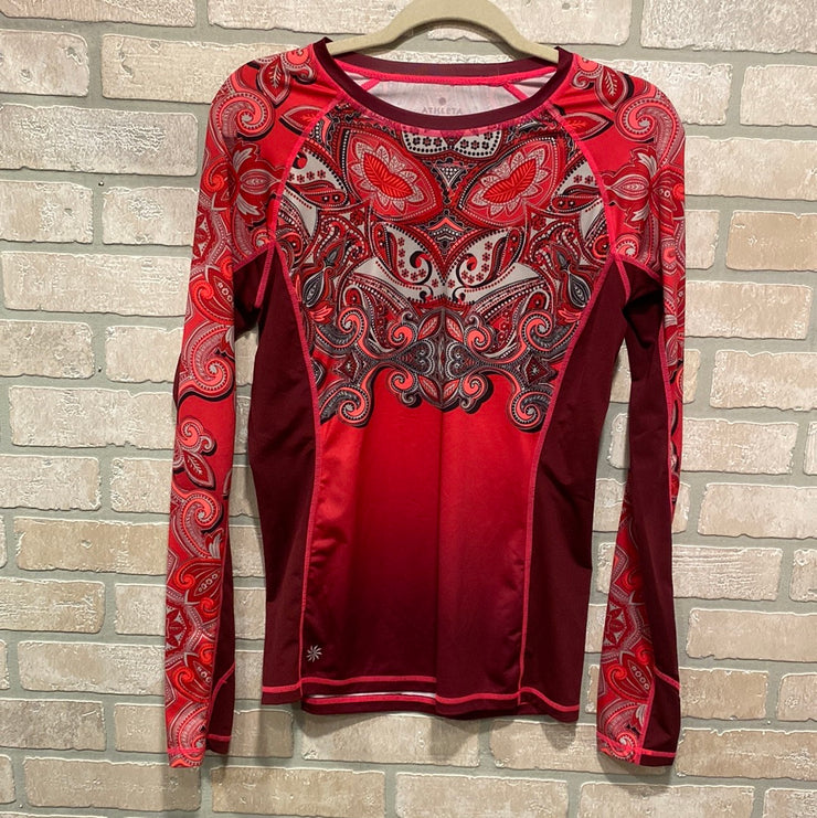 PINK/COLORFUL LONG SLEEVE TOP