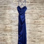 NAVY LONG EVENING GOWN
