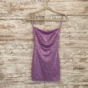 PURPLE SPARKLY SHORT DRESS