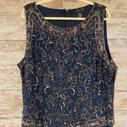 NAVY LONG EVENING GOWN