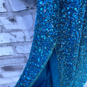 TURQUOISE LONG EVENING GOWN