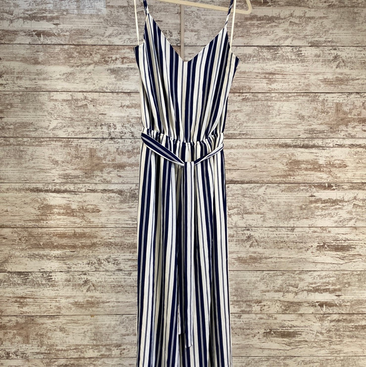 NAVY/WHITE JUMPSUIT