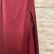 BURGUNDY LONG EVENING GOWN