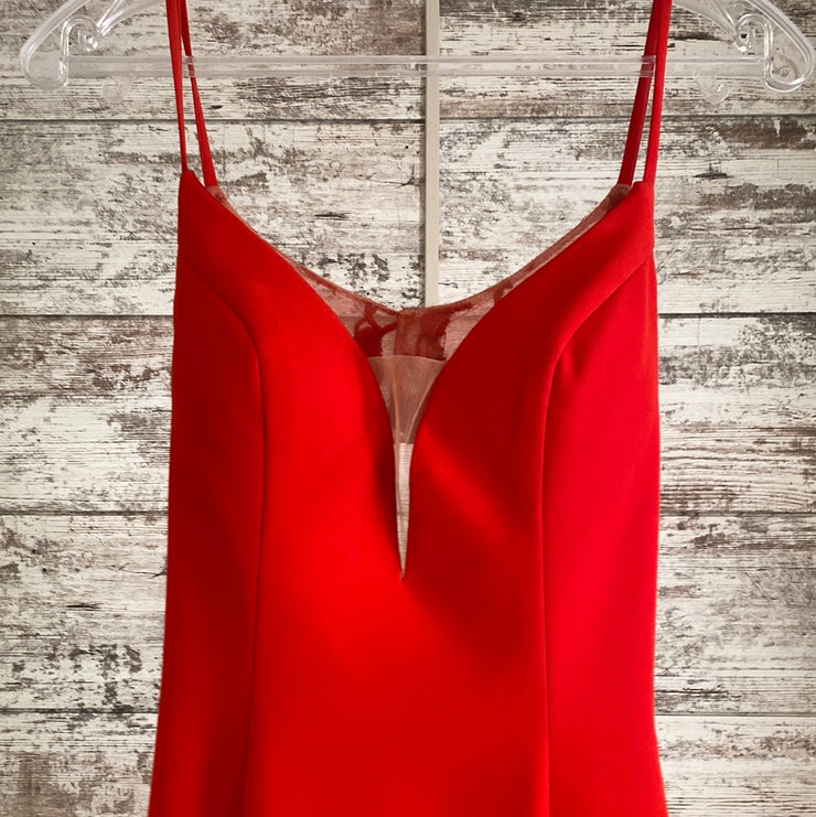 RED LONG EVENING GOWN
