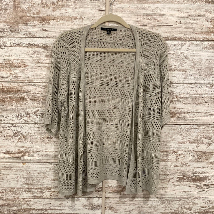 GRAY OPEN CARDIGAN