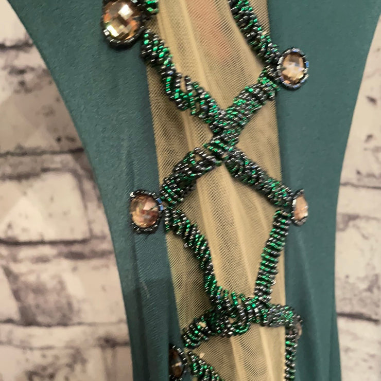 GREEN LONG EVENING GOWN (NEW)