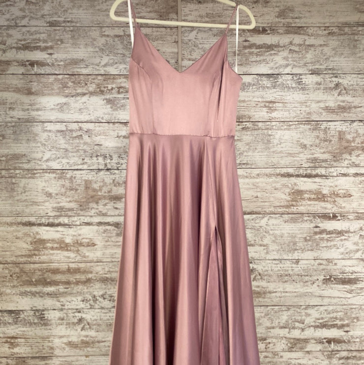 DUSTY ROSE A LINE GOWN