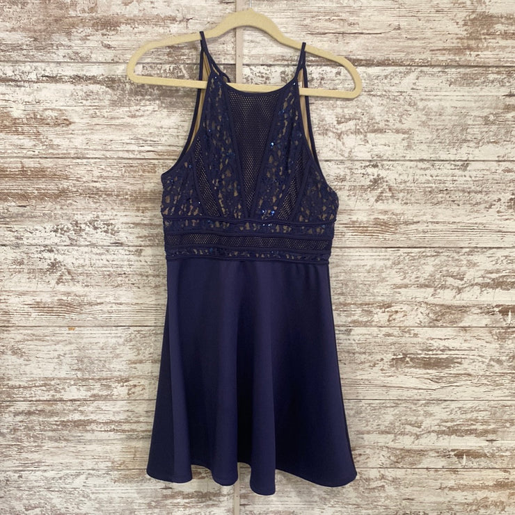 NAVY/NUDE SHORT DRESS