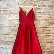 RED A LINE GOWN