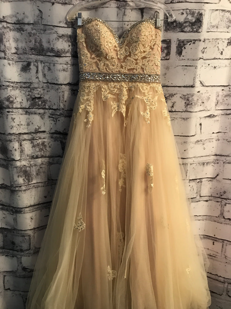 IVORY BEADED PRINCESS GOWN