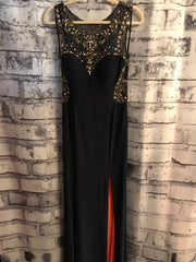 NAVY/GOLD LONG GOWN (NEW)
