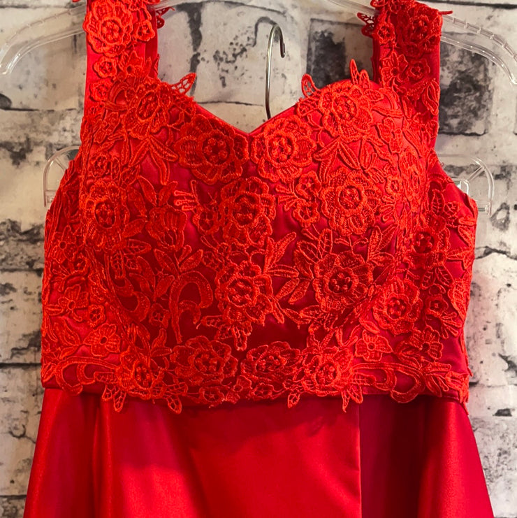 RED 2 PC. A LINE GOWN SET