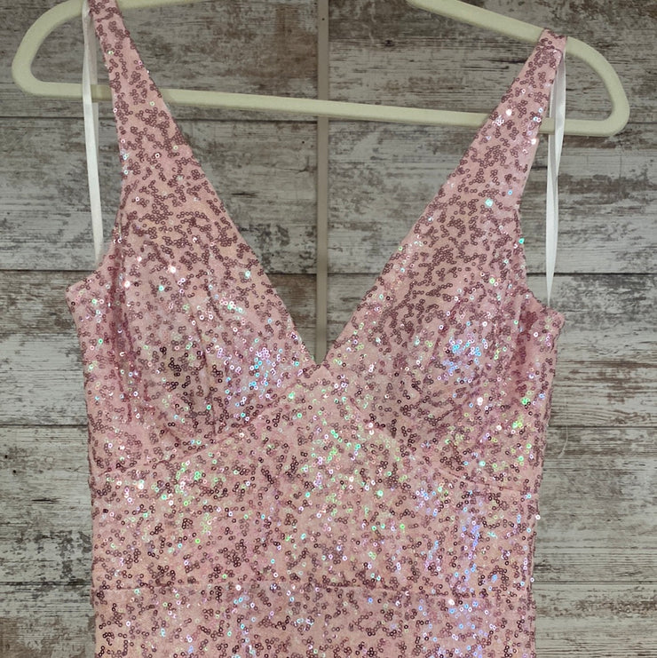 PINK SEQUIN LONG GOWN (NEW)