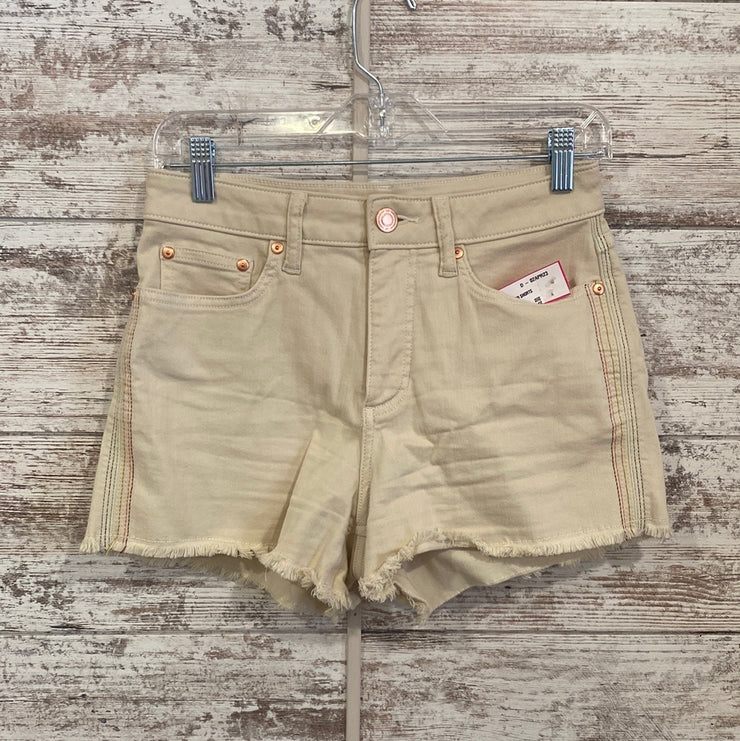 TAN FRAYED SHORTS