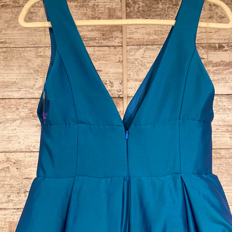 TEAL A LINE GOWN