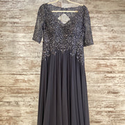 GRAY LONG EVENING GOWN