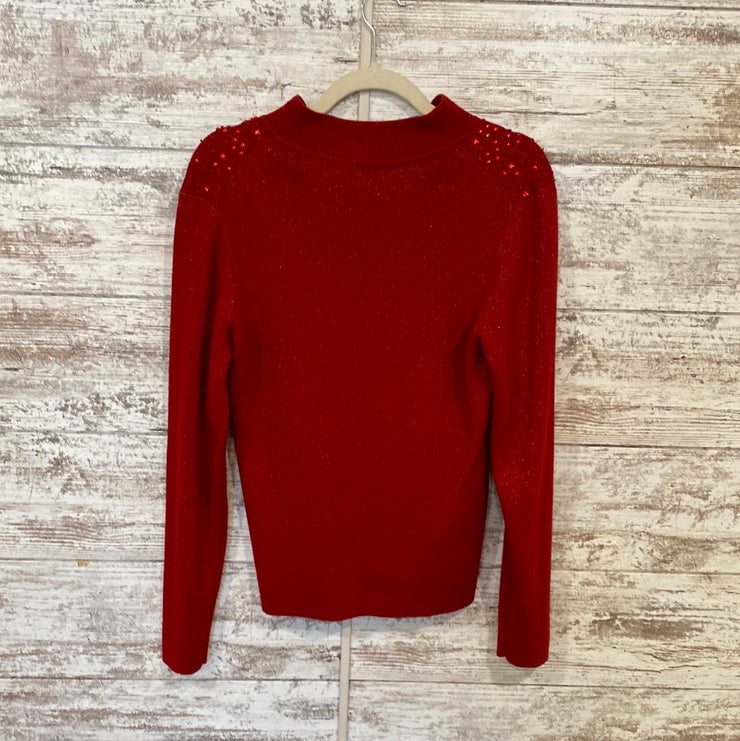 RED SPARKLY SWEATER