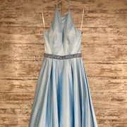 BLUE A LINE GOWN