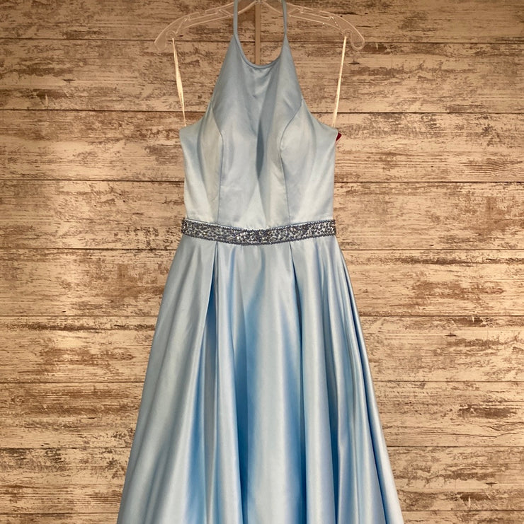 BLUE A LINE GOWN